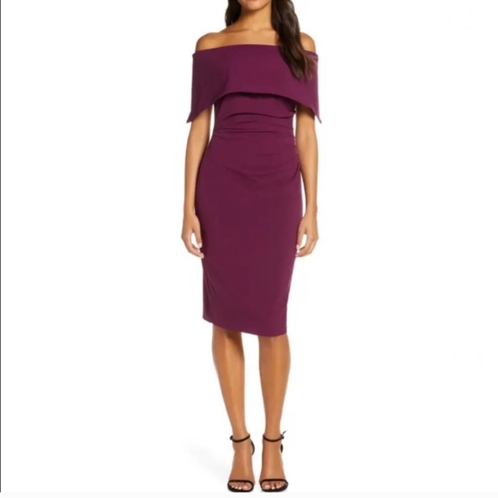 Vince Camuto Strapless Plum Dress